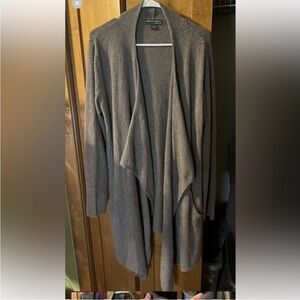 Barefoot Dreams Women's Open-Front Drape Cardigan - Charcoal Gray